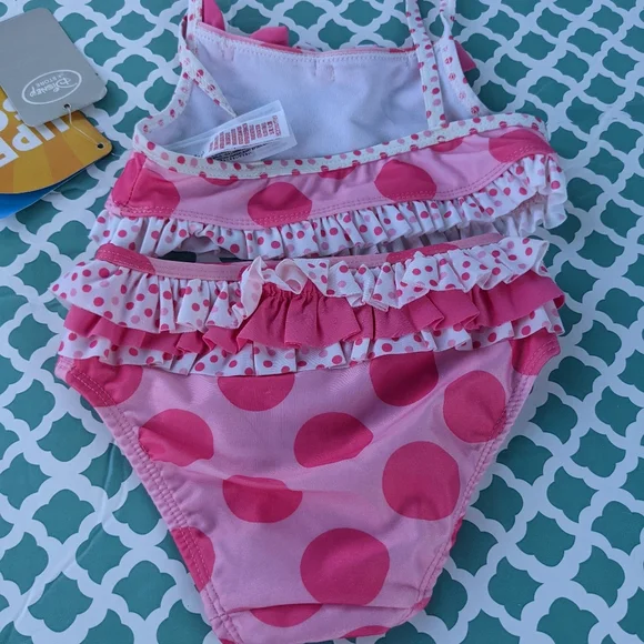 NEW-Disney Store Girls Minnie Mouse Dots with Bows 2-Piece Swimsuit size 2T - Picture 9 of 9